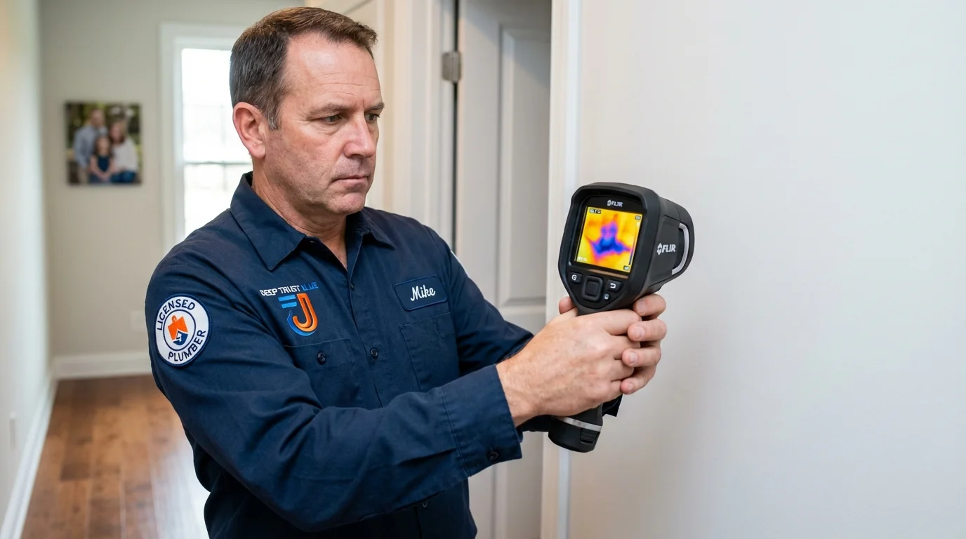 Thermal imaging leak detection by Johns Plumbing LLC in Mohall